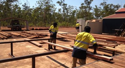 Indigenous Yolngu workers in Nhulunbuy Gove Gulkula